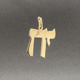 Estate 14K Y Gold Chai Pendant