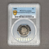 Estate Copper-Nickel 1885 US Liberty V Nickel PCGS Genuine G Detail Key Date Low Mintage Choice