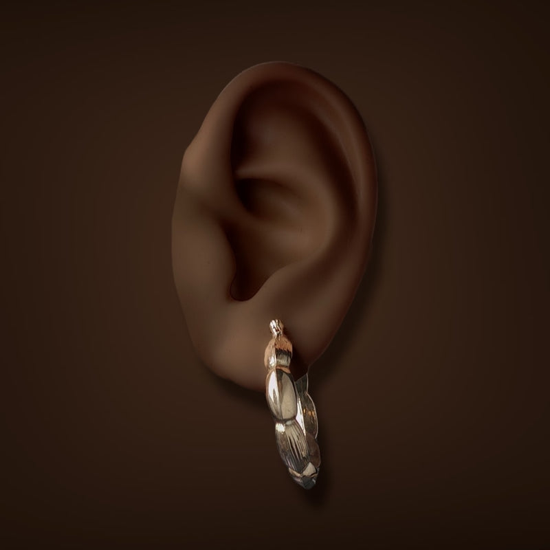 Estate 14K Y Gold 26.82mm Hoop Earrings