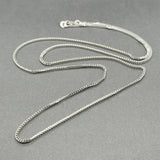 Estate 14K W Gold 1.21mm 22” Foxtail Chain