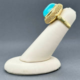 Estate 18K Y Gold 8.52ct Turquoise Ring