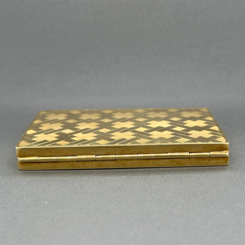 Estate Antique Cartier 18K Y Gold 0.74ctw Sapphire Makeup Compact