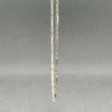 Estate 14K W Gold 1.1mm 16” Bar Link Chain
