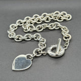 Estate Tiffany & Co. SS Heart Tag Toggle Necklace
