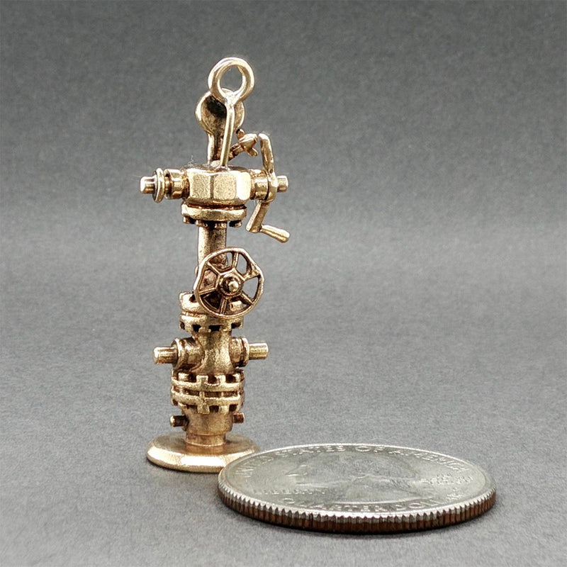 Estate 14K Y Gold Oil Drilling Charm