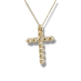 14K Y Gold F/VS1 1.40ctw Lab-Created Diamond Cross