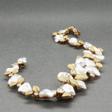 Estate 18K Y Gold Freshwater Pearl & 0.36ctw Diamond Bracelet