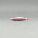 Estate 14K W Gold 0.53ctw Ruby Stacking Ring