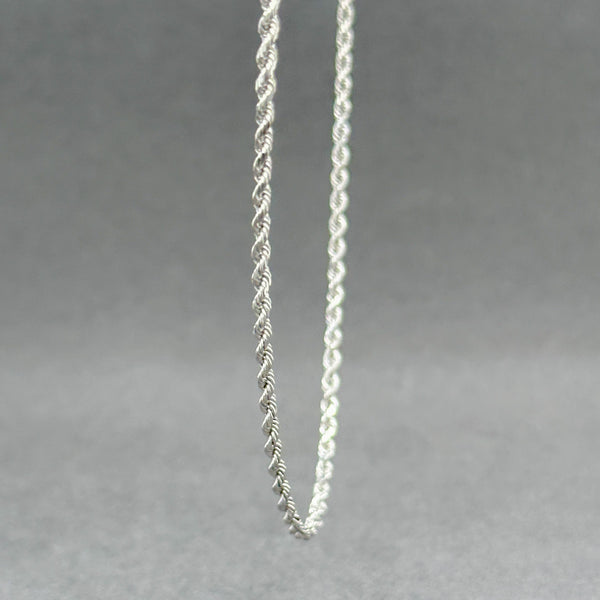 Estate 14K W Gold 1.82mm 20” Rope Chain