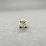 Estate 14K Y Gold 0.14ct H/SI2 Diamond Single Stud Earring