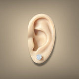 Estate 14K W Gold 0.83ct H/I1 Diamond Single Stud Earring