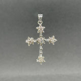 Estate 14K W Gold 0.50ctw H-I/SI2-I2 Diamond Cross Pendant