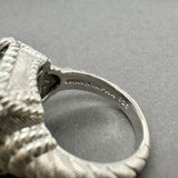 Estate Judith Ripka SS Blue Doublet CZ Ring