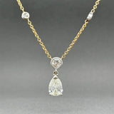 Estate 14K TT Gold 3.47ctw G-I/VS2-SI1 Diamond By The Yard Necklace