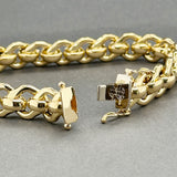 Estate 18K Y Gold 10.31mm Fancy Curb Bracelet