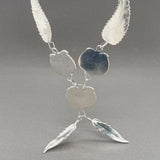 Estate SS Turquoise Feather South West Necklace