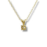 YGP Sterling 0.25ct  F-G/VS2 Lab Created Solitaire Diamond Pendant
