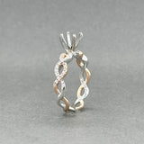 Estate 14K TT Gold 0.19ctw Diamond Eng. Ring Semi-Mount