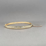 Estate 14K Y Gold 2.05ctw J-K/SI2-I1 Diamond Bangle Bracelet