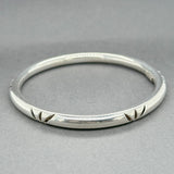 Estate SS Hollow Bangle Bracelet
