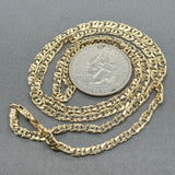 Estate 14K Y Gold 3.3mm 22” Fancy Curb Link Chain