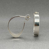 Estate Georg Jensen SS J Hoop Earrings