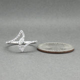 Estate 14K W Gold 0.33ctw Diamond Bypass Ring