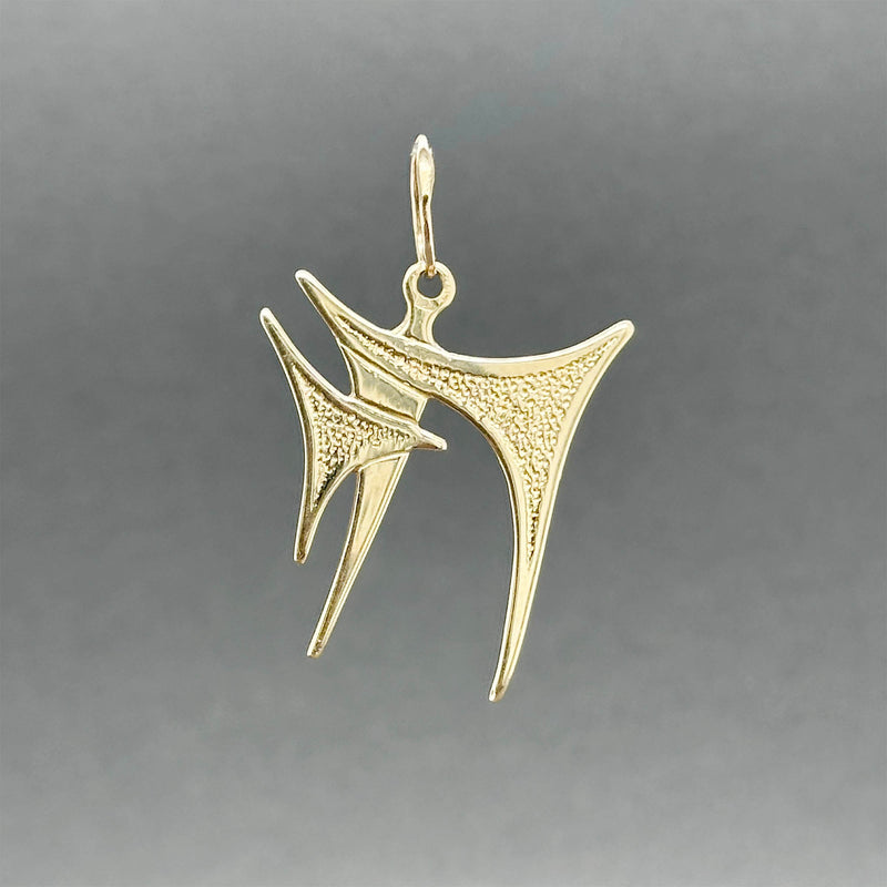 Estate 14K Y Gold Chai Pendant