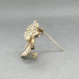 Estate Victorian 10K Y Gold Seed Pearl Clover Pin