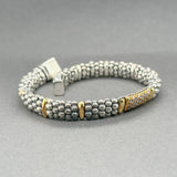 Estate Lagos SS 18 0.54ctw Diamond Caviar Bracelet