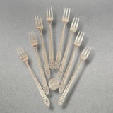 Estate International Silver Royal Danish SS Cocktail Fork Set of 8