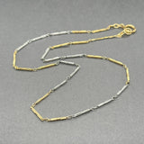 Estate Platinum 18 1.3mm 15” Bar Link Chain