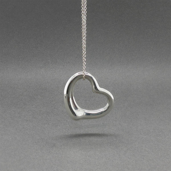 Estate Tiffany & Co. SS Peretti 22mm Open Heart Pendant
