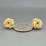 Estate 18K Y Gold Lover’s Knot Stud Earrings