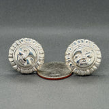 Estate Barry Kieselstein Cord SS Winking Sun Clip On Earrings