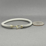 Estate David Yurman SS 18 5mm Buckle Bangle Bracelet