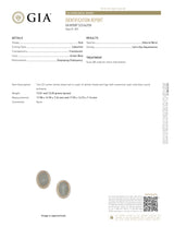 Estate David Yurman 18K Y Gold 19.39ctw Cat's Eye Aquamarine & Diamond Earrings GIA