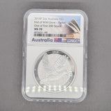 Estate 0.999 Fine Silver 2018 Australian $2 Dove NGC MS 70