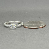 Estate 14K W Gold 1.66ctw H-I/SI1-2 Diamond Eng. Ring