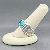 Estate SS Multigemstone Inlay Ring