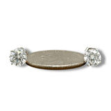 14K W Gold 2.00ctw F/VS1 Lab-Created Diamond Basket Set Earrings