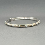 Estate 18K W Gold 1.14ctw G-H/SI1 Diamond Bangle Bracelet