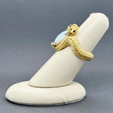 Estate 18K Y Gold 4.61ct Opal Dragon Ring