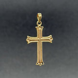 Estate 14K Y Gold 27.9mm Cross Pendant