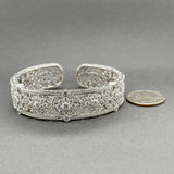Estate Judith Ripka SS CZ Cuff Bracelet