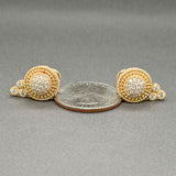 Estate Judith Ripka 14K Y Gold 0.50ctw G-H/SI2 Diamond Circle Earrings