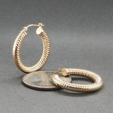 Estate 14K Y Gold 24.66mm Spiral Hoop Earrings