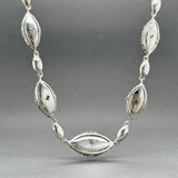 Estate SS CZ Graduated Station Necklace