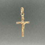 Estate 14K Y Gold 30.5mm Crucifix Pendant