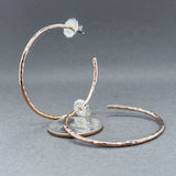 Estate Ippolita RGP SS Rose Squiggle Hoop Earrings